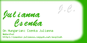 julianna csenka business card